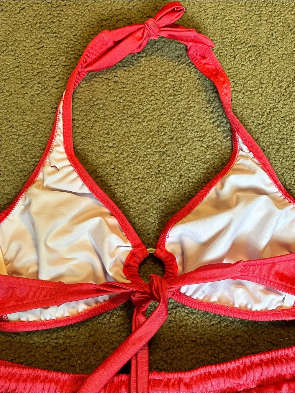 Women’s Venus Hot Pink Bikini Top C Cup Shorts Bottoms Size 8 Two Piece Swimsuit